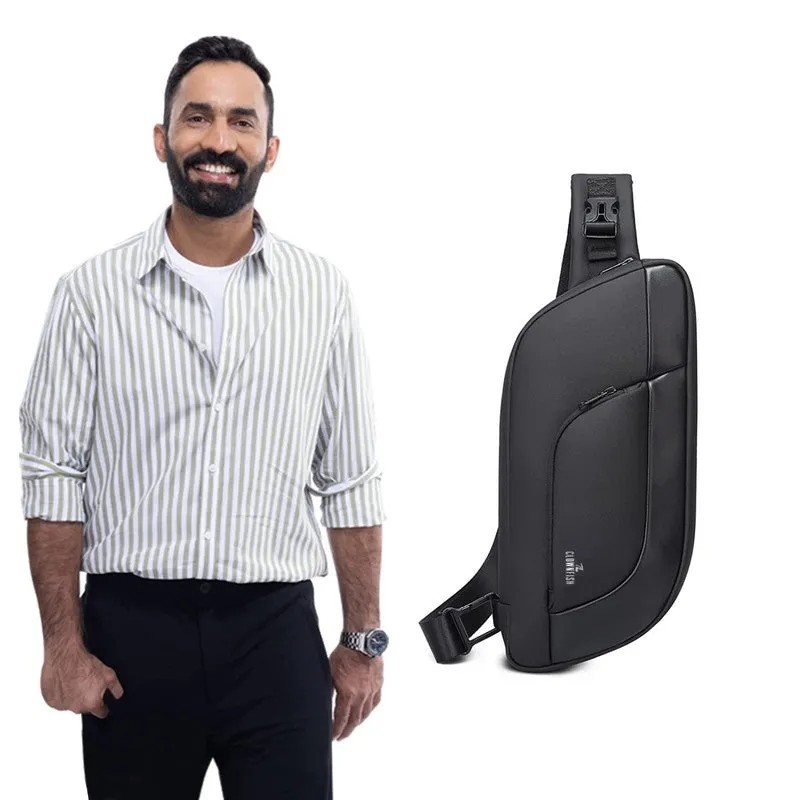 Sling Bag - Water Resistant, Stylish Design | 5L Capacity | Black