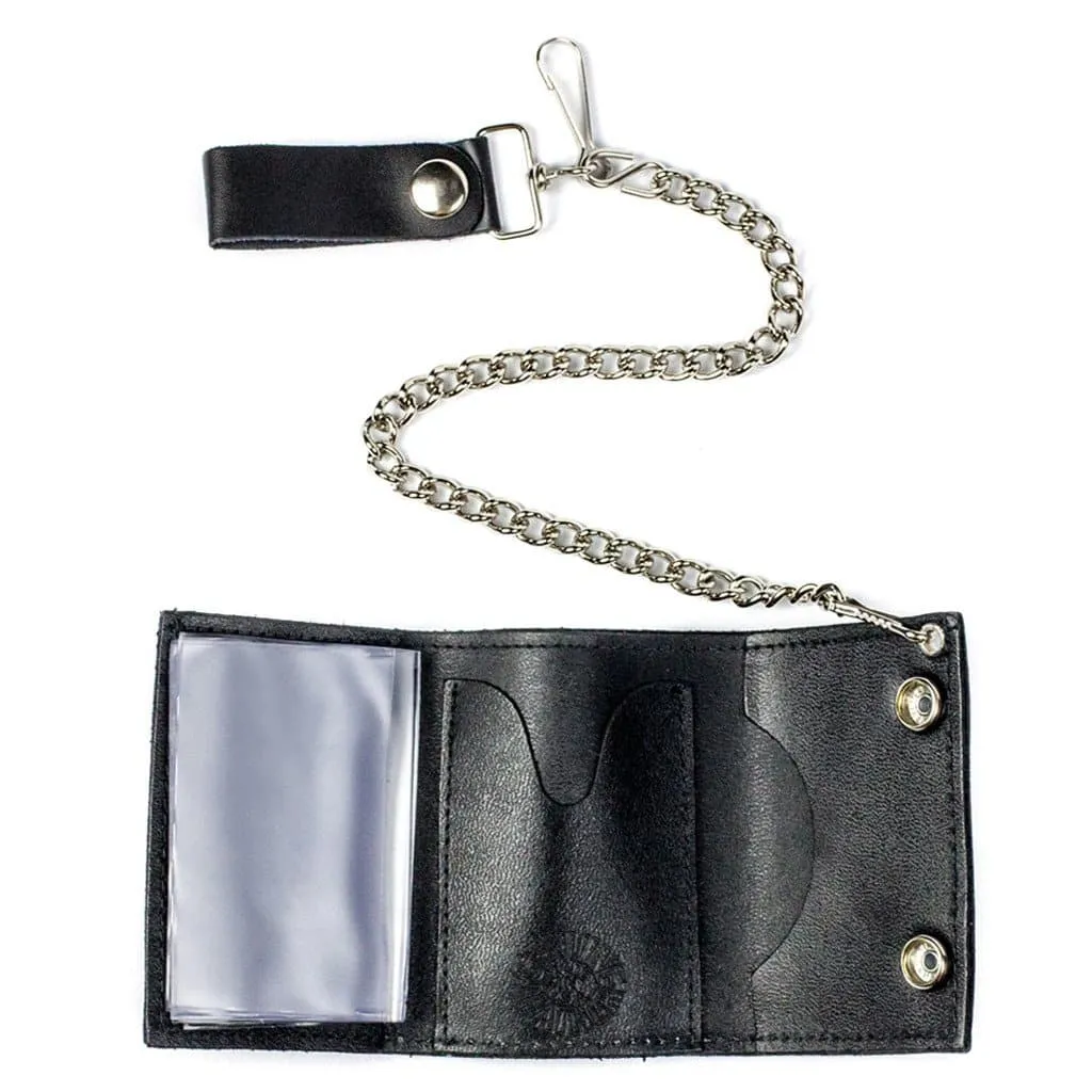 Spiderweb Tri-Fold Wallet w/ Chain