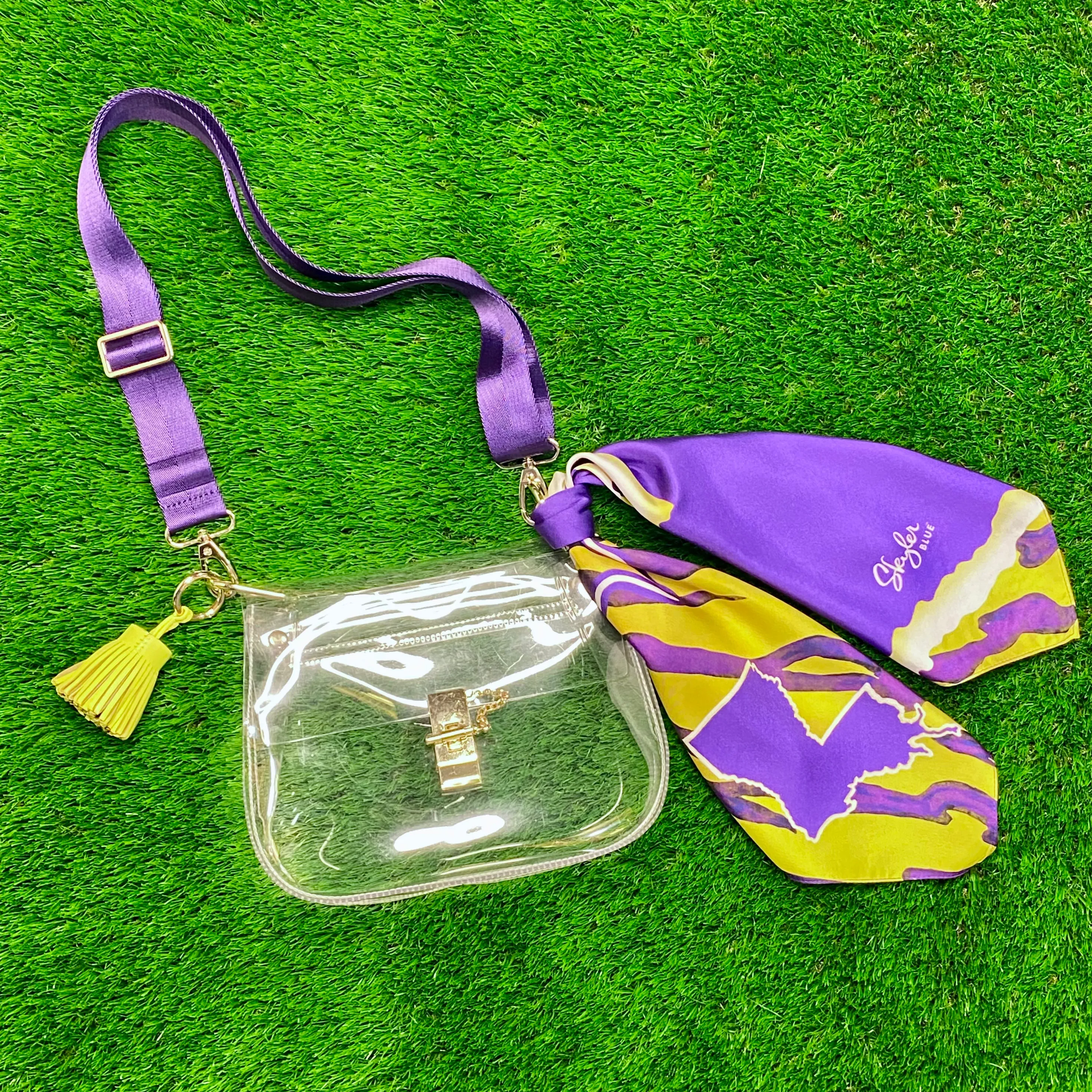 The Baton Rouge Clear Medium Saddle Bag