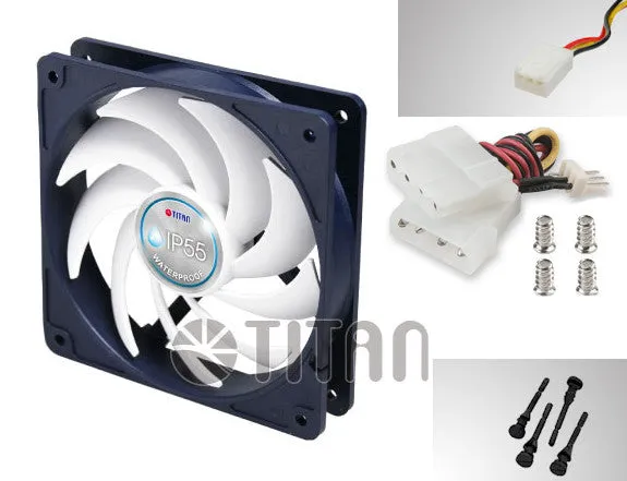 Titan IP55 140X140X25mm Rated Water and Dust Resistant Fan TFD-14025H12B