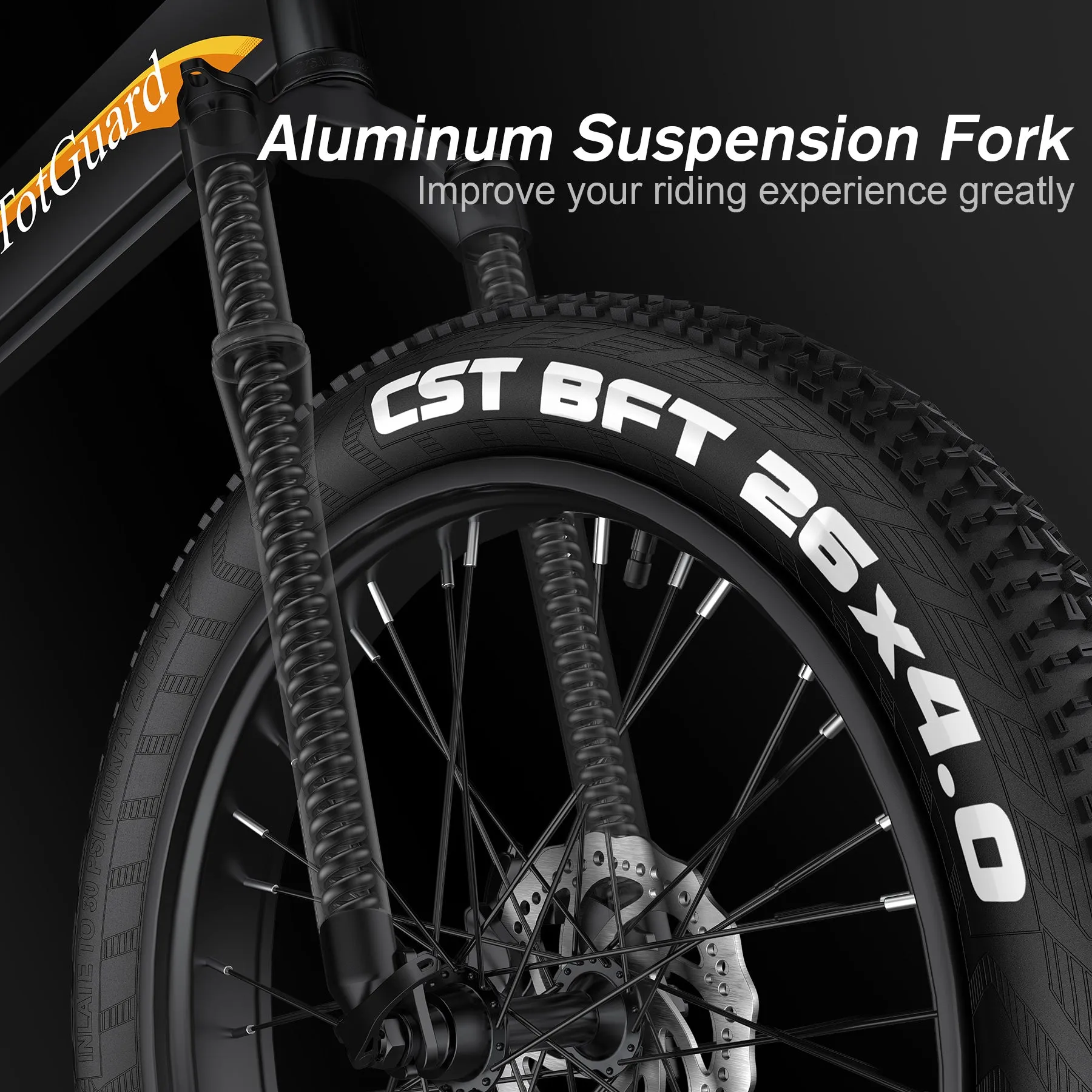 TotGuard Pioneer All Terrain Folding Fat Tire Electric Bike