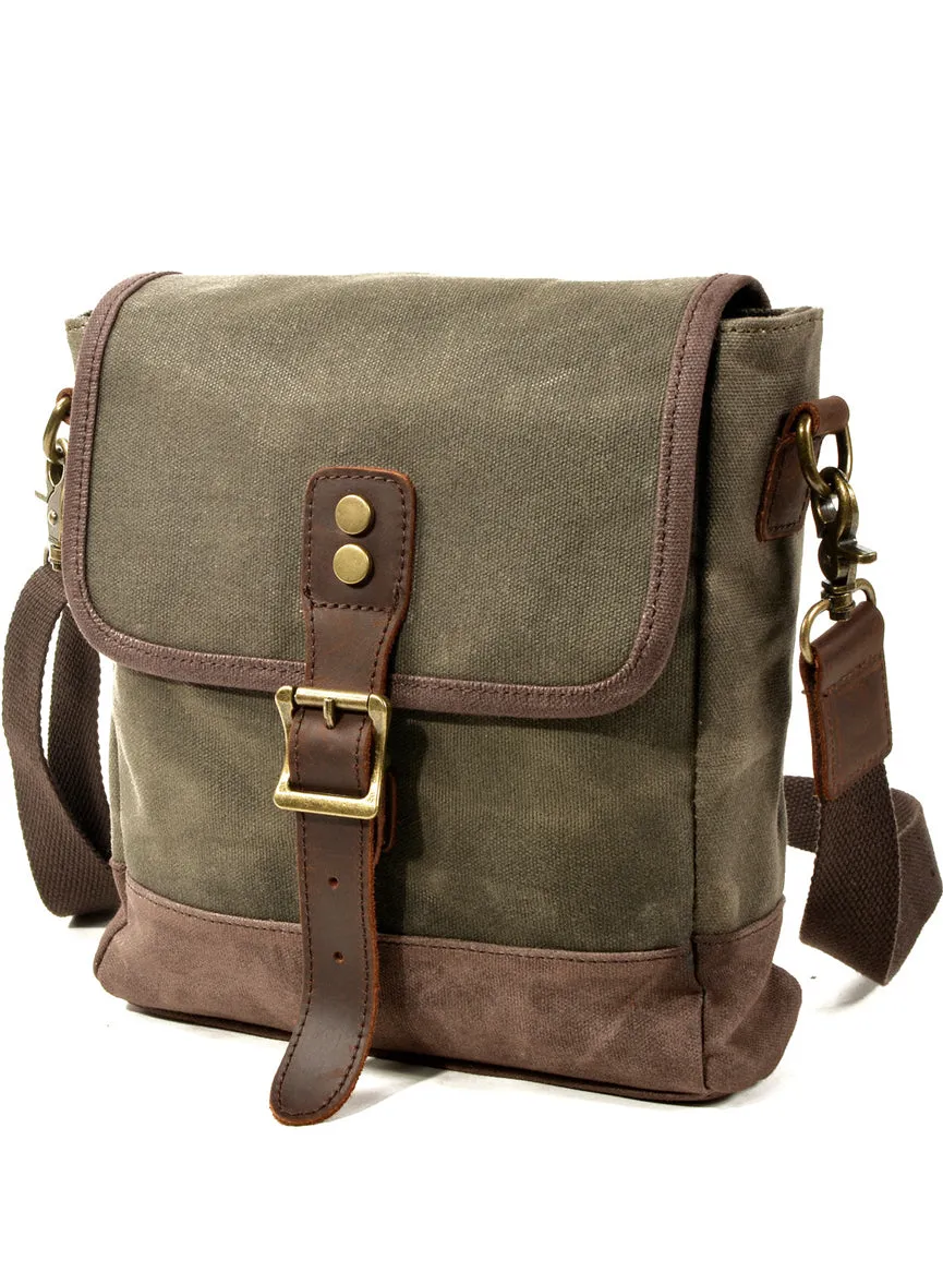 Unisex Canvas Purse Vintage Crossbody Shoulder Bag Waterproof Satchel