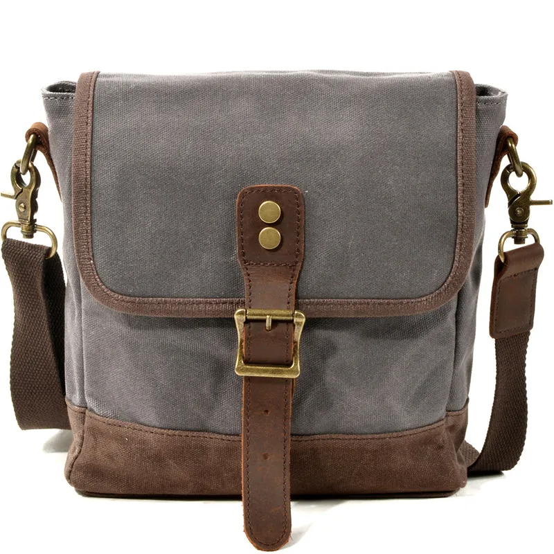 Unisex Canvas Purse Vintage Crossbody Shoulder Bag Waterproof Satchel