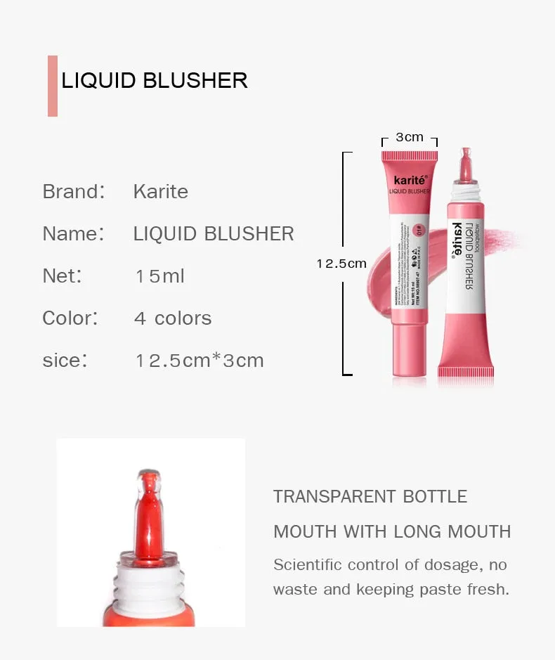 VenusFox 1PCS New Fashion Professional Liquid Blush Cream Cheek Blusher Waterproof Long Lasting Natural Easy To Color Makeup Tool TSLM1
