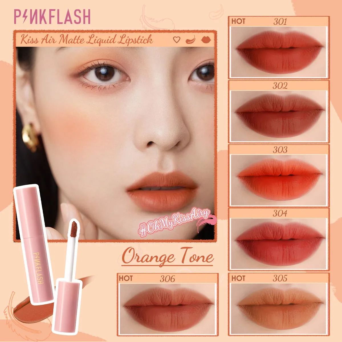 VenusFox PINKFLASH Liquid Blush Kiss Air Feeling Makeup Face Blusher Double Use Matte Lipstick Lipgloss Waterproof Make Up Cosmetic