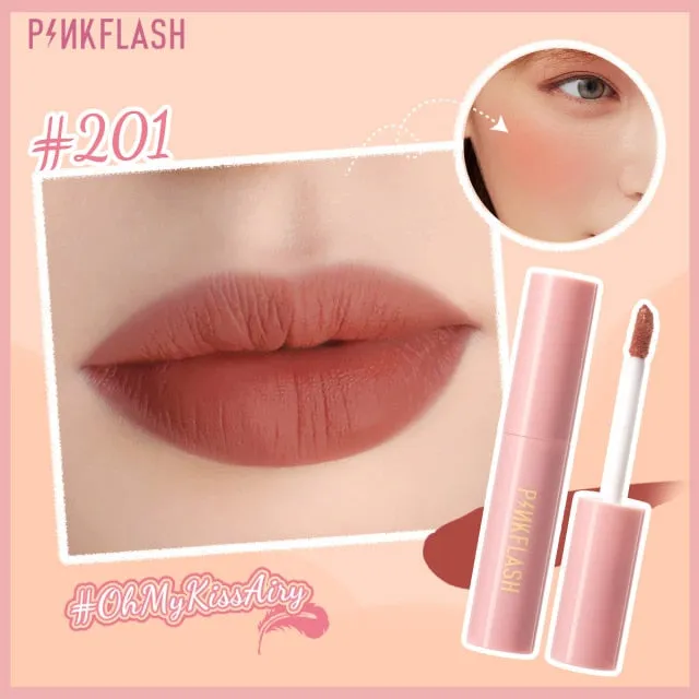 VenusFox PINKFLASH Liquid Blush Kiss Air Feeling Makeup Face Blusher Double Use Matte Lipstick Lipgloss Waterproof Make Up Cosmetic