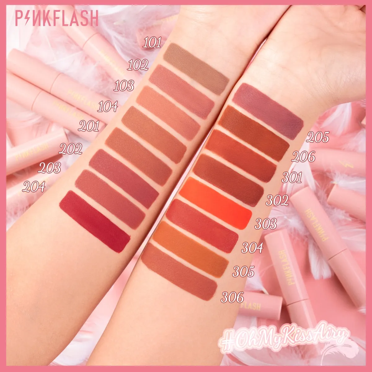 VenusFox PINKFLASH Liquid Blush Kiss Air Feeling Makeup Face Blusher Double Use Matte Lipstick Lipgloss Waterproof Make Up Cosmetic