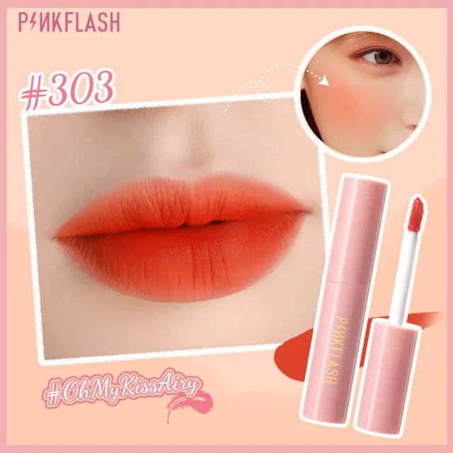 VenusFox PINKFLASH Liquid Blush Kiss Air Feeling Makeup Face Blusher Double Use Matte Lipstick Lipgloss Waterproof Make Up Cosmetic