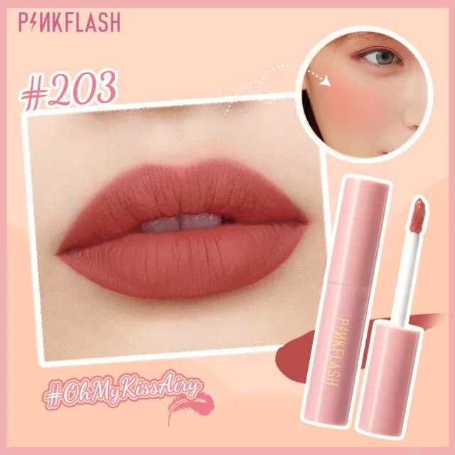 VenusFox PINKFLASH Liquid Blush Kiss Air Feeling Makeup Face Blusher Double Use Matte Lipstick Lipgloss Waterproof Make Up Cosmetic