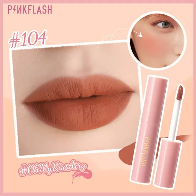 VenusFox PINKFLASH Liquid Blush Kiss Air Feeling Makeup Face Blusher Double Use Matte Lipstick Lipgloss Waterproof Make Up Cosmetic
