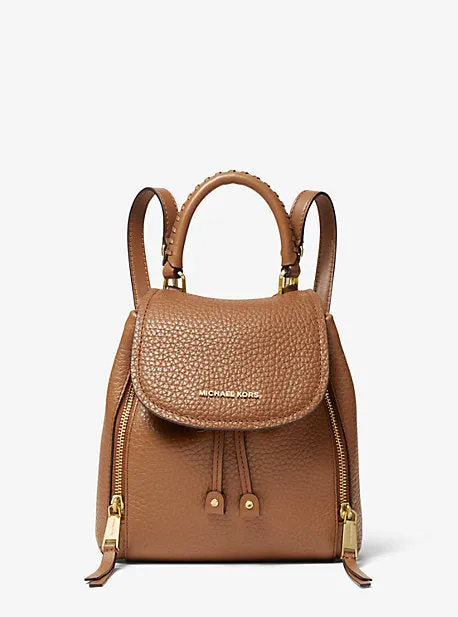 Viv Extra-Small Pebbled Leather Backpack