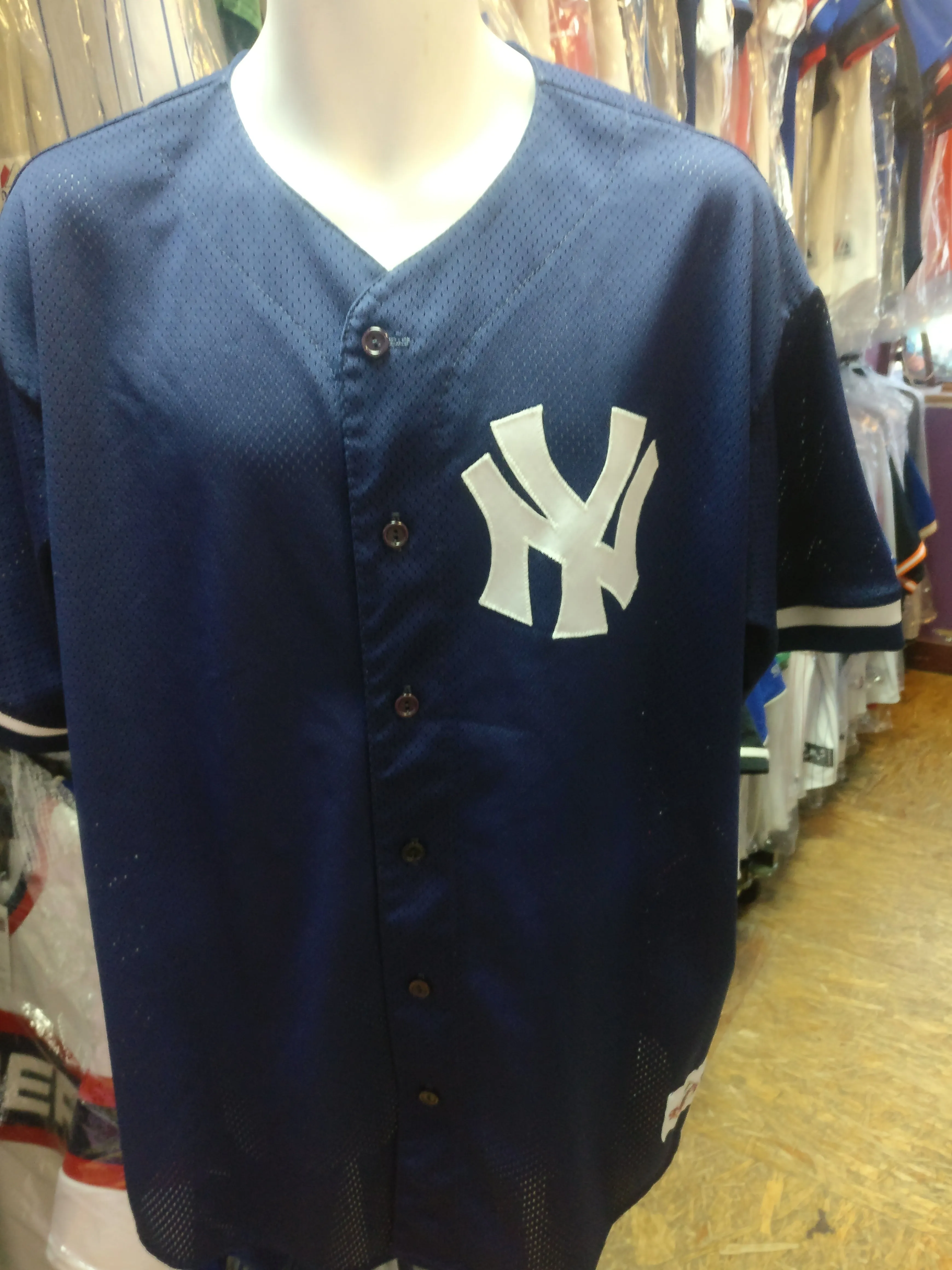 Vtg#46 ANDY PETTITTE New York Yankees MLB Majestic Authentic JerseyXXL