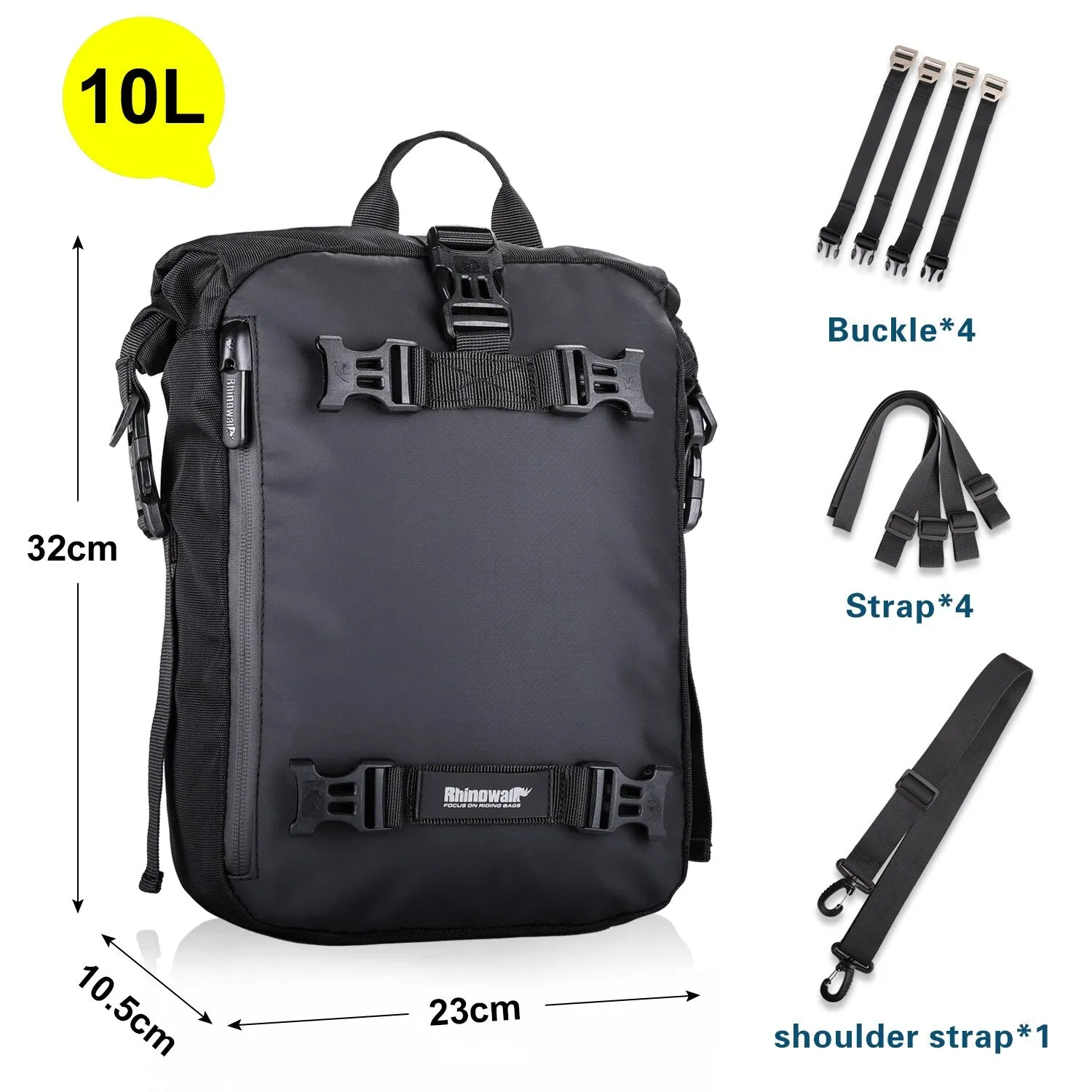 Waterproof Rhino Walk Motorcycle Saddle Backpack