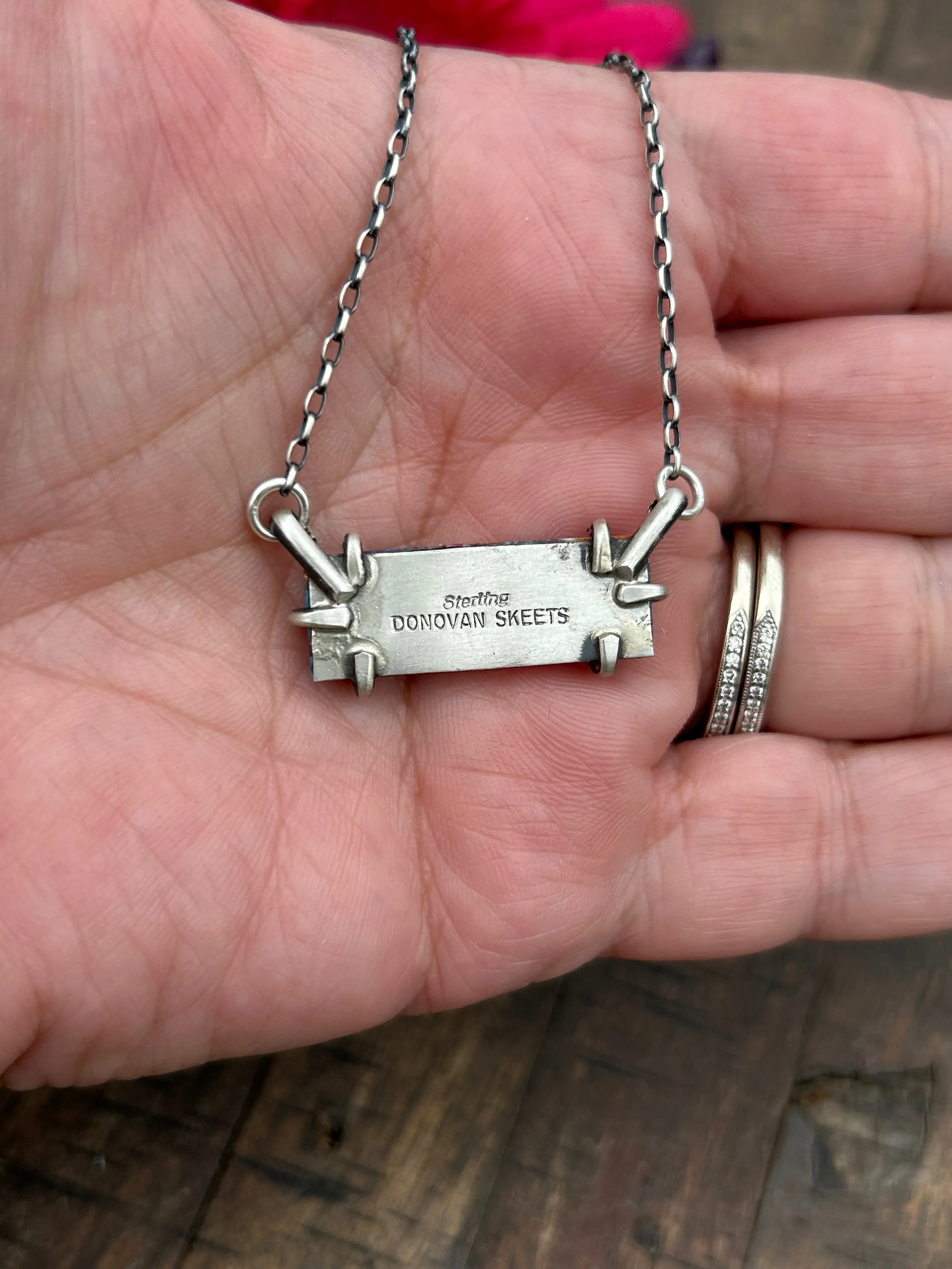 Waterproof White Buffalo Remix Bar Necklace #13