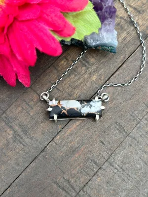 Waterproof White Buffalo Remix Bar Necklace #13