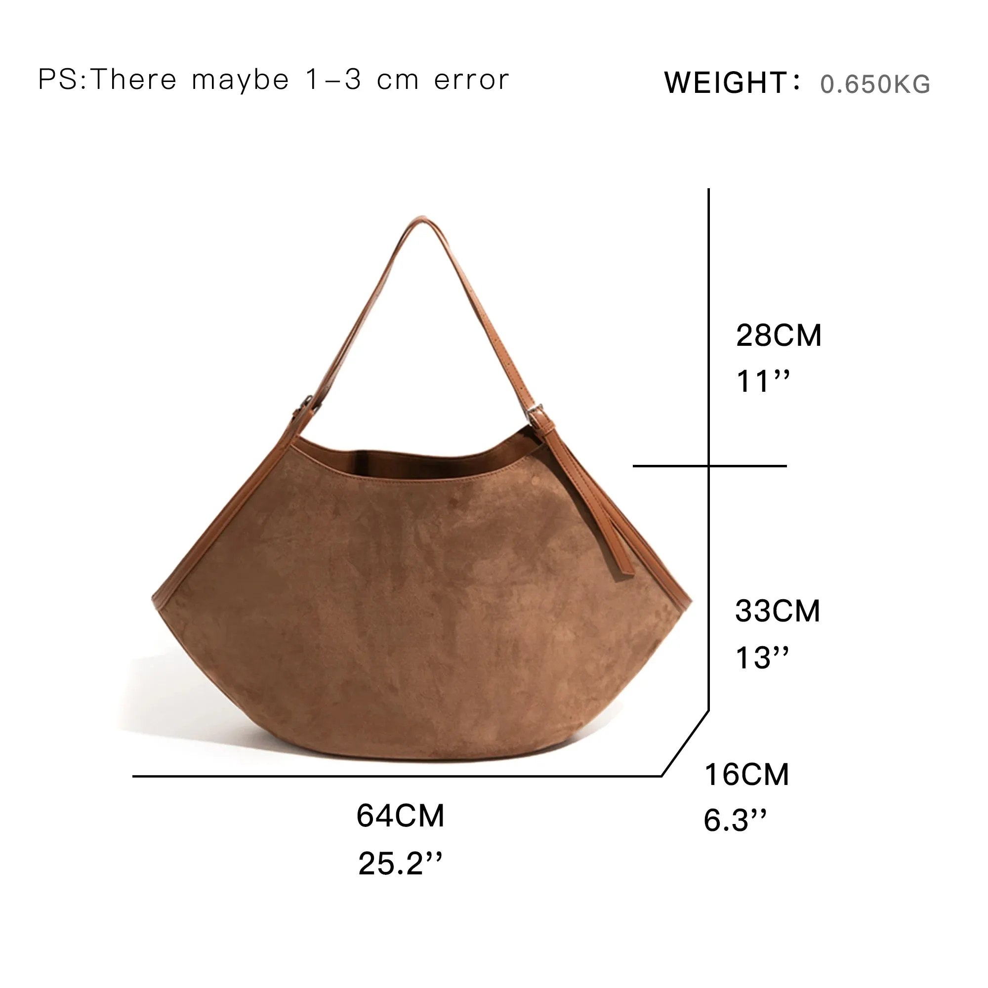Women's Vintage Faux Suede Large Tote Bag Unique Shell Shape 2pcs Bag   Purse Insert