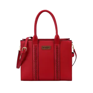 Wrangler Ladies Carry-All Red Whipstitch Crossbody Tote Bag WG70-8317RD