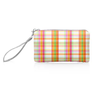 Zip Wristlet - Dreamsicle Plaid